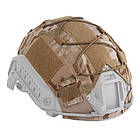 Кавер чохол на каску шолом Ops-Core FAST Large Elastic Cord Мультикам TAN (TCP), фото 2