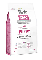 Сухий корм для цуценят Бріт Brit Care GF Puppy Salmon & Potato 3 кг
