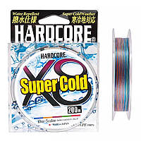 Шнур Duel Hardcore Super Cold X8 200m 5Color #1.2/0.19mm 12kg