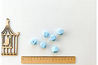 Бусина гексагон силиконовая (слингобусы) 14 мм №16 светло-голубая