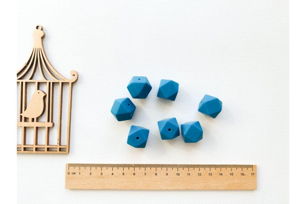 Намистина гексагонова силіконова 14 мм №34 морська хвиля, фото 1