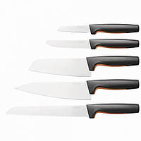 Набор ножей Fiskars FF с бамбуковой подставкой 5 шт NB, код: 7719869