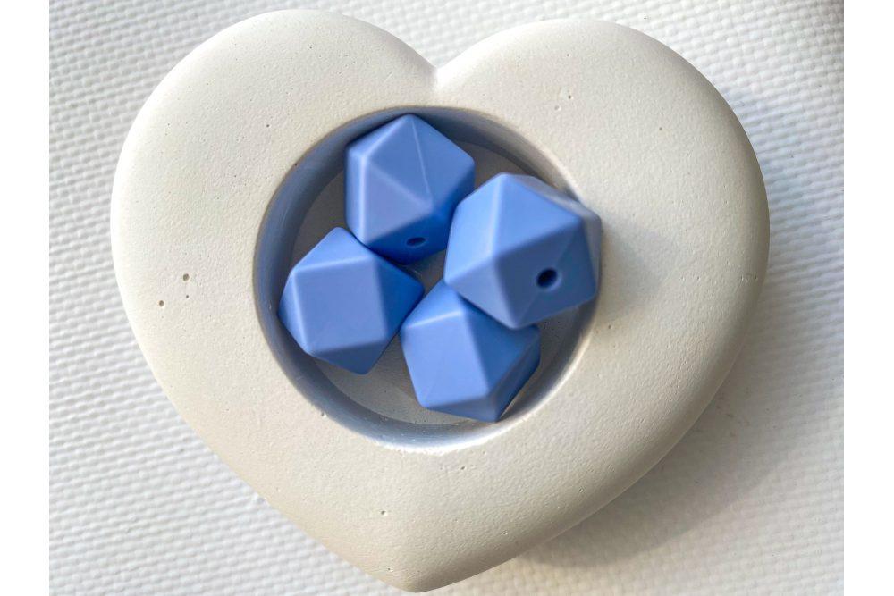 Намистина гексагонова силіконова 17 мм №49 волошкова, фото 1