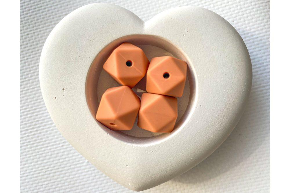 Намистина гексагонова силіконова 17 мм №75 капучіно, фото 1