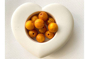 Намистина куля силіконова 15 мм №13 золото мармурове