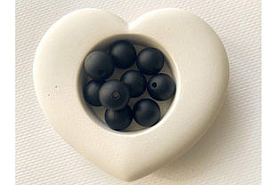 Намистина куля силіконова 15 мм №27 чорна