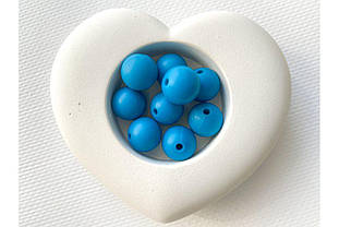 Намистина куля силіконова 15 мм №34 морська хвиля