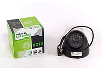 Аналоговая цветная камера видеонаблюдения уличная 12V Kronos CCTV 349, видеокамера для дома купольная, dr