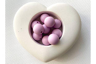 Намистина куля силіконова 15 мм №57 лаванда