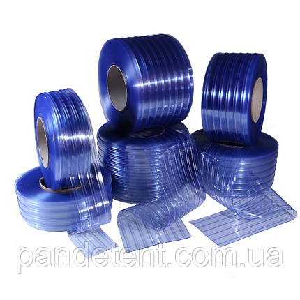 ПВХ стрічка для завіс HeyTEX ребриста 400x4 мм прозора, фото 3