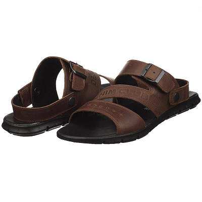 Мужские коричневые кожаные сандалии Andante 03376