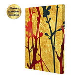 Набір картин з поталлю за номерами Riviera Blanca Червоне золото (ITR-076) 2 шт в наборі, фото 3