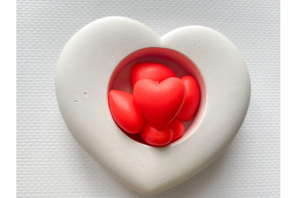 Намистина Серце силіконова 20 мм №17 коралова, фото 1