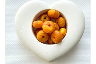 Намистина приплюснута (абакус) силіконова 14 мм №13 золото мармурове