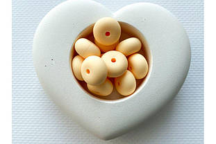 Намистина приплюснута (абакус) силіконова 14 мм №20 шампань