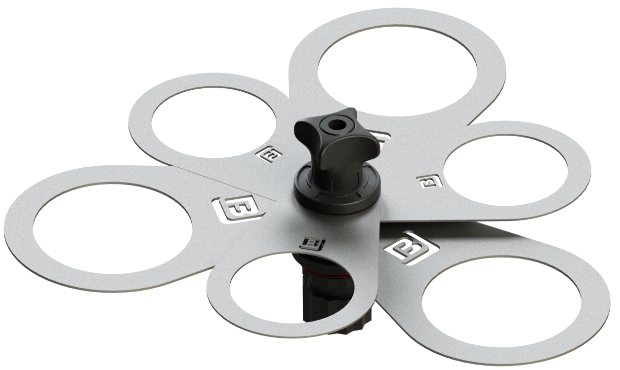 Розкладний тримач підставка BORIKA FASTen Ch221 для набору з 6 стаканів (3х60 мл. 3х150 мл) (01.07.002.01.01), фото 1