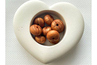 Намистина приплюснута (абакус) силіконова 14 мм №39 бронза мармурова