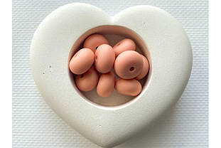 Намистина приплюснута (абакус) силіконова 14 мм №74 пудрова