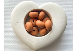 Намистина приплюснута (абакус) силіконова 14 мм №75 капучіно