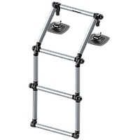 Бортовая раскладная лестница BORIKA FASTen FLp032 длиной 1 м с монтажной системой FMp225 для крепления на