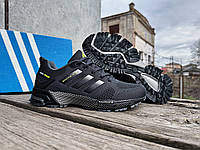 Мужские кроссовки Adidas Marathon TR 26 Graphite Lime темно-серые с салатовым