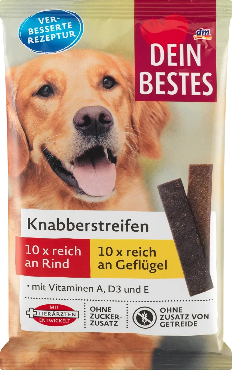 Закусочні палички для собак Dein Bestes Snack für Hunde, Knabberstreifen, 200 г