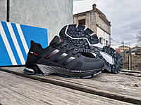 Мужские кроссовки Adidas Marathon TR 26 Graphite Red темно-серые с красным