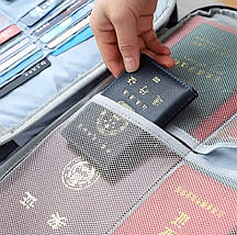 Органайзер для документів А4 з кодовим замком, тришаровий універсальний органайзер, чорний, фото 3