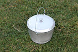 Казан алюмінієвий 10 л з алюмінієвою кришкою оригінальний подарунок, фото 3