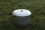 Казан алюмінієвий 10 л з алюмінієвою кришкою оригінальний подарунок, фото 5