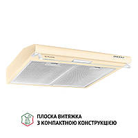 Кухонная вытяжка Perfelli PL 6144 IV LED, бежевая вытяжка для кухни простая плоская под навесной шкаф, 60 см