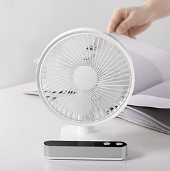 Вентилятор акумуляторний настільний портативний GXQC F702 білий