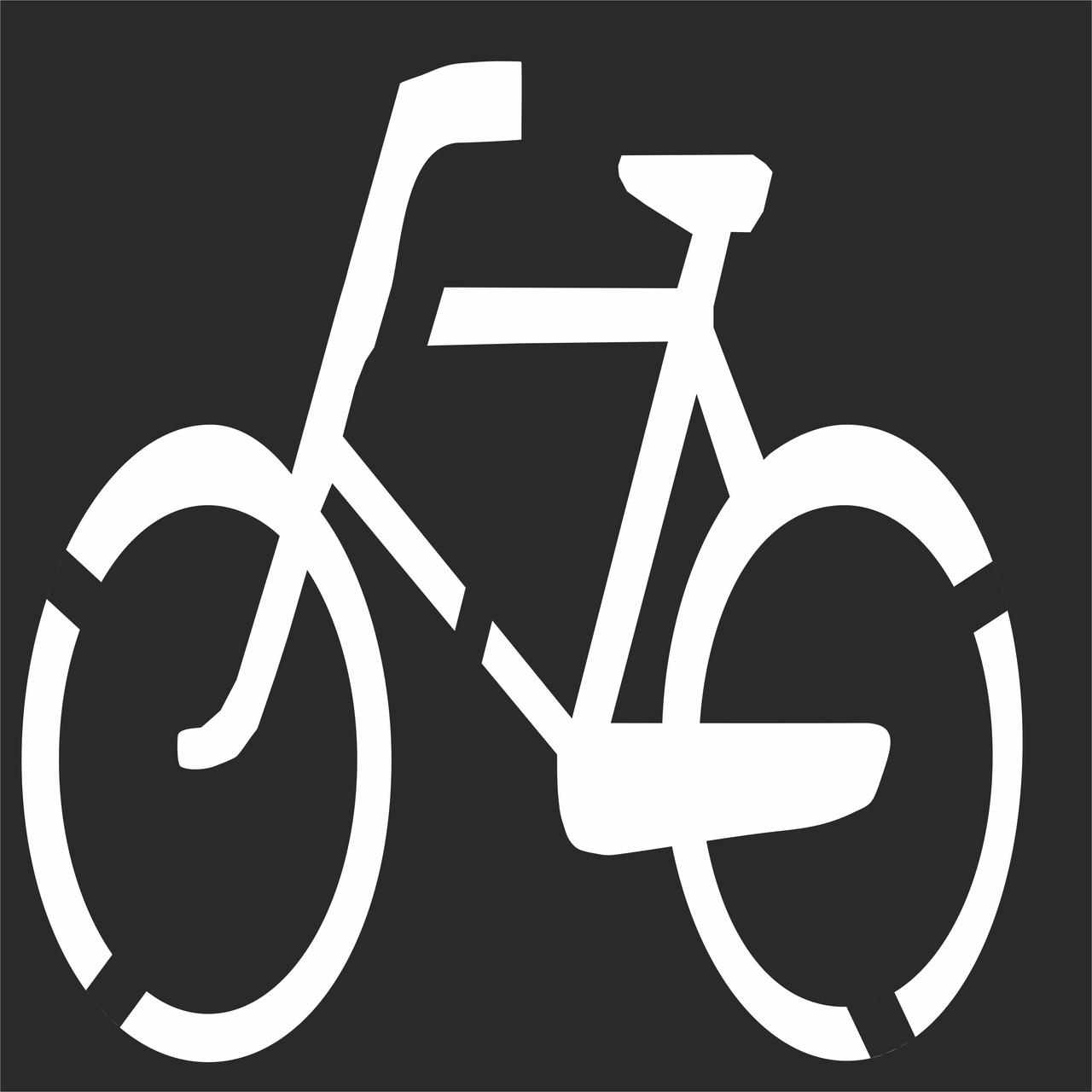 Трафарет дорожньої розмітки 1.36 Доріжки для велосипедистів та велосипедної смуги. (для 1.28.2) 1200*1200 мм