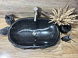 Накладна раковина із граніту ручної роботи, фото 4