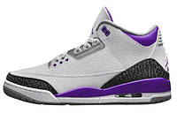 Женские кроссовки Nike Air Jordan 3 Retro White Purple