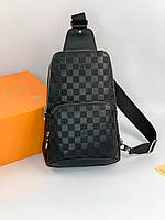 Слинг Louis Vuitton плечевая сумка LV бананка натуральная кожа c224