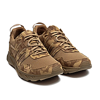 Летние кроссовки в сетку мужские светло коричневого цвета оригинального дизайна