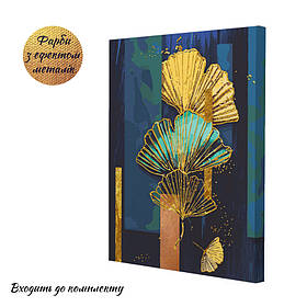 Картина за номерами Riviera Blanca Золоте листя гінкго 40x50 см (RB-0796)