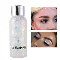 Жидкий глитер для макияжа лица и тела Handaiyan Glitter Body Gel 30 г 09 белый