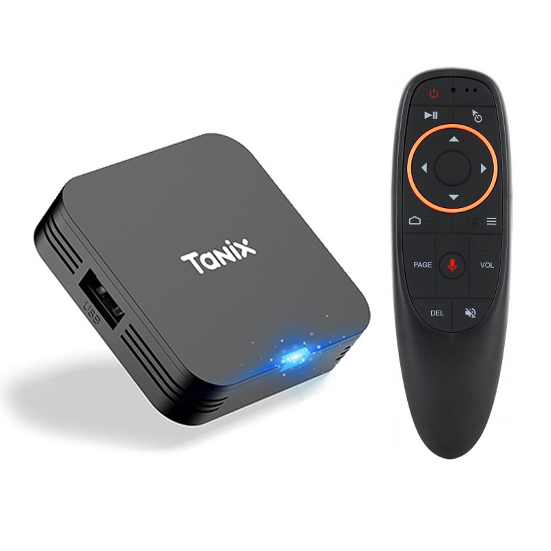 Смарт тв приставка Tanix TX1 mini 2/16 ГБ Allwinner H313, Android 10, Android TV Box + аеропульт з гіроскопом та мікрофоном