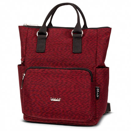 Красивий рюкзак жіночий тканинний маленький міський для дрібниць червоний Dolly 306, фото 1