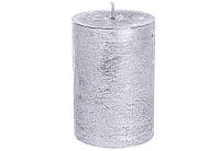 Подарочная свеча цилиндрическая 7Х10см амбре, цвет - серебро C07_10_1-9.1 BonaDi