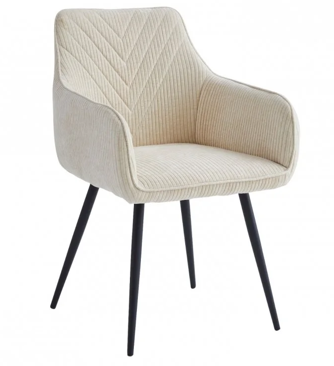 Стілець Alison Чорний каркас / вельвет білий