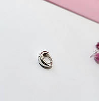 Серебряная серьга 1 шт сережка Кольцо широкое серебро 925 пробы кольцо 8 мм 1 шт 0.72г 20086