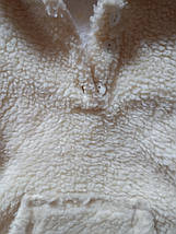 Стильна кофта-толстовка для дівчинки хутряна з капюшоном на 2-3-4 роки молочна, фото 3