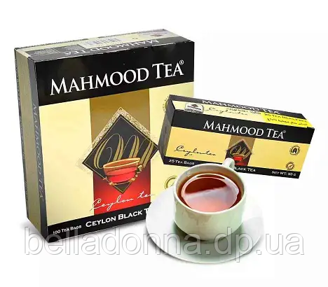 Чай чорний цейлонський Mahmood Tea 100 + 25 пакетів