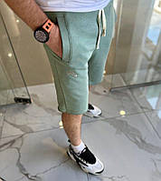 Стильные мужские шорты оливковые летние спортивные, молодежные повседневные шорты турецкая петля