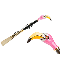 Ложка для обуви деревянная с ручкой Фламинго Pasotti CS K9 Flamingo