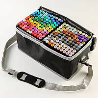 Набор маркеров для рисования Touch Raven 262 шт детские цветные двусторонние скетч фломастеры