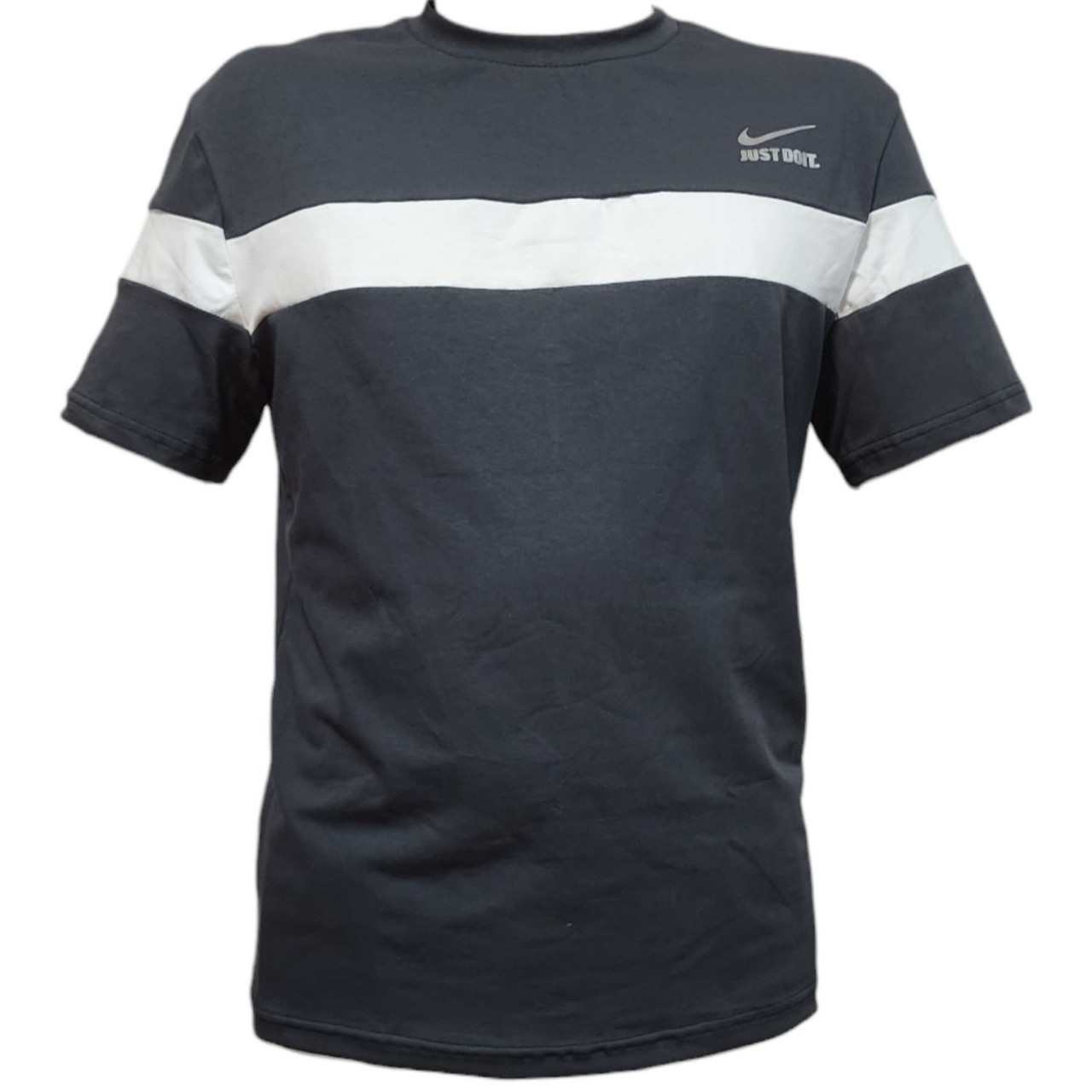 Футболка темно-сірого кольору зі смужкою для підлітка Розміри: 11,12,13,14,15 років (27035-4), фото 1